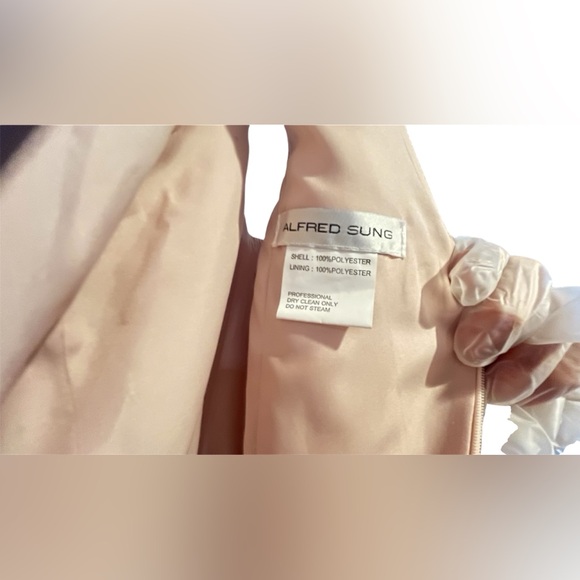 Alfred Sung Excellent US 6 Champagne Gown Formal Dress A-line Wedding Bridesmaid - Picture 5 of 12